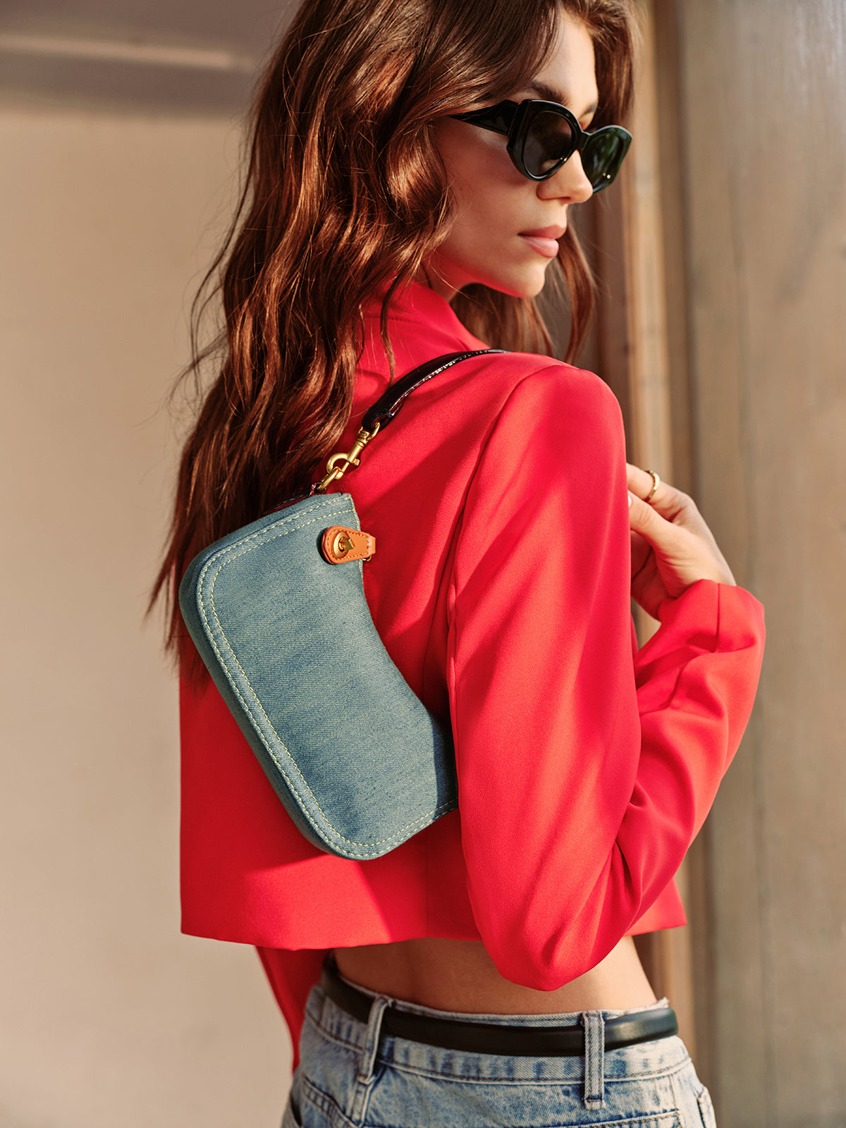 Clara | Vintage Kleine Reißverschluss-Tasche