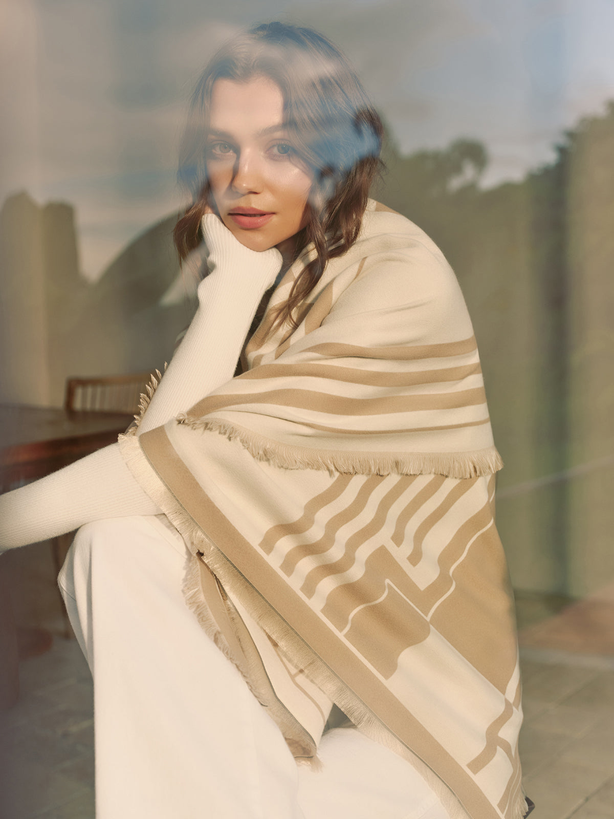 Emilia | Eleganter Fransen-Warm-Schal