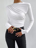 Lukas | Elegantes Ruching Langarmshirt
