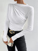 Lukas | Elegantes Ruching Langarmshirt