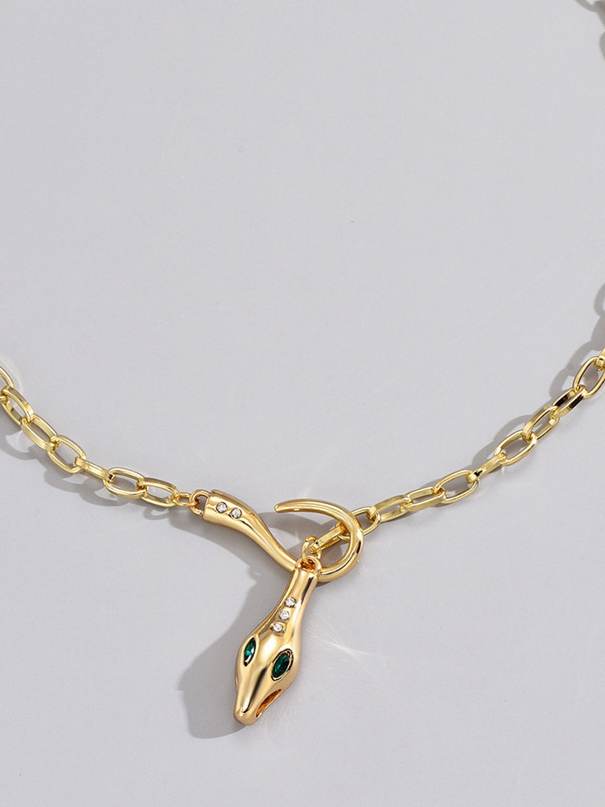 Leonie | Funkelnde Schlangenketten-Halskette