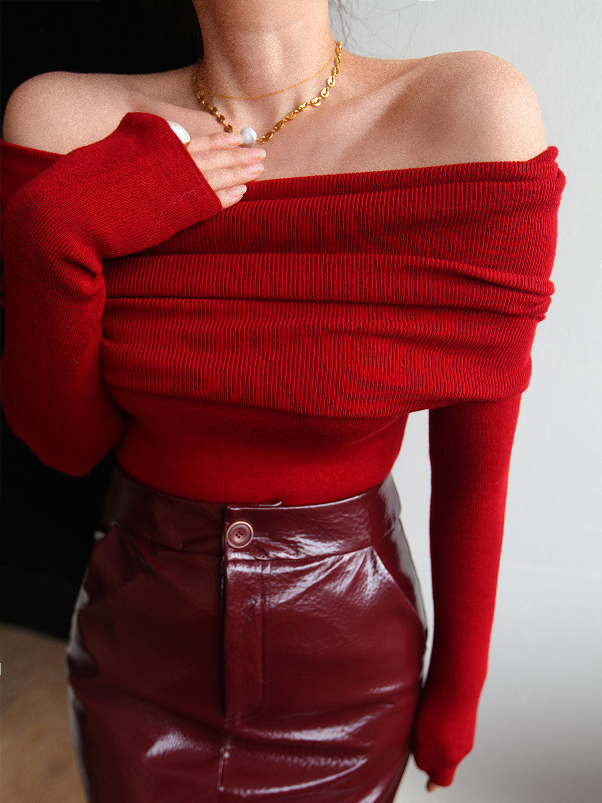 Raffael | Eleganter Raffung Pullover aus Wollmischung