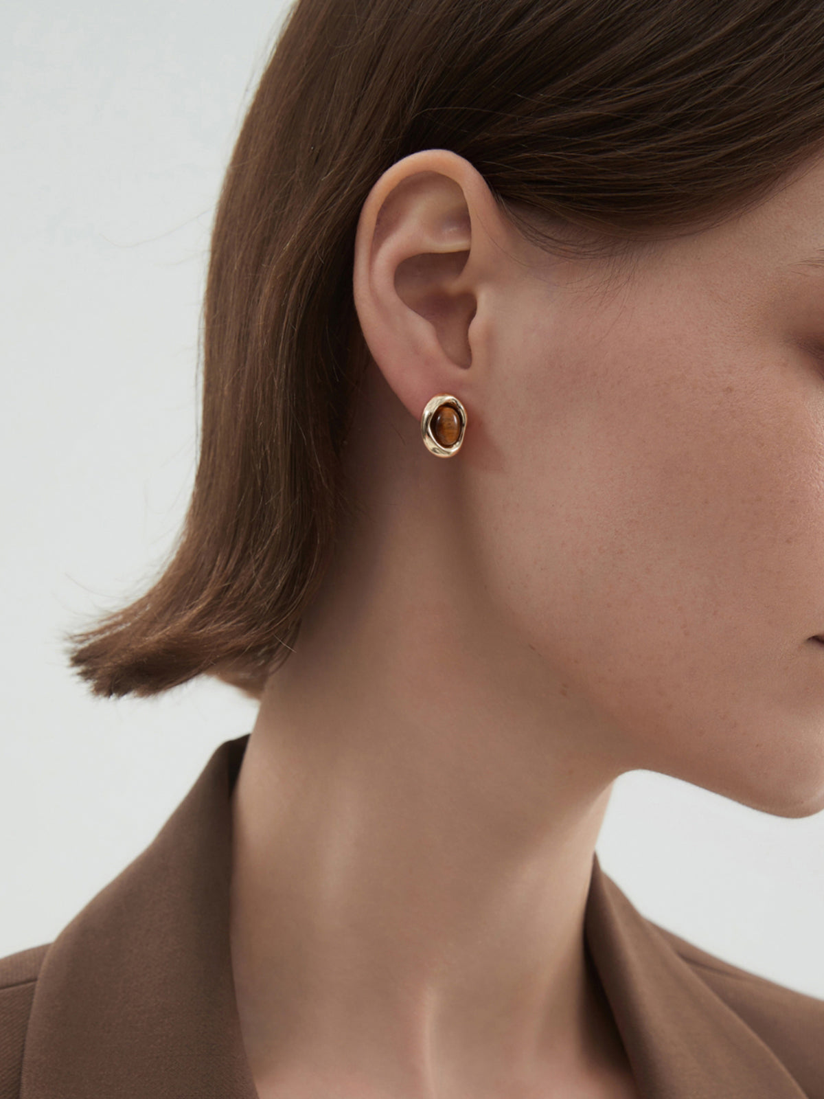 Franz | Vintage Tiger Eye Ohrringe