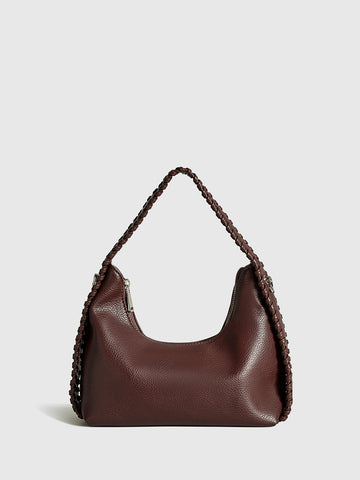 Leonie | Woven Zipper Tote Bag