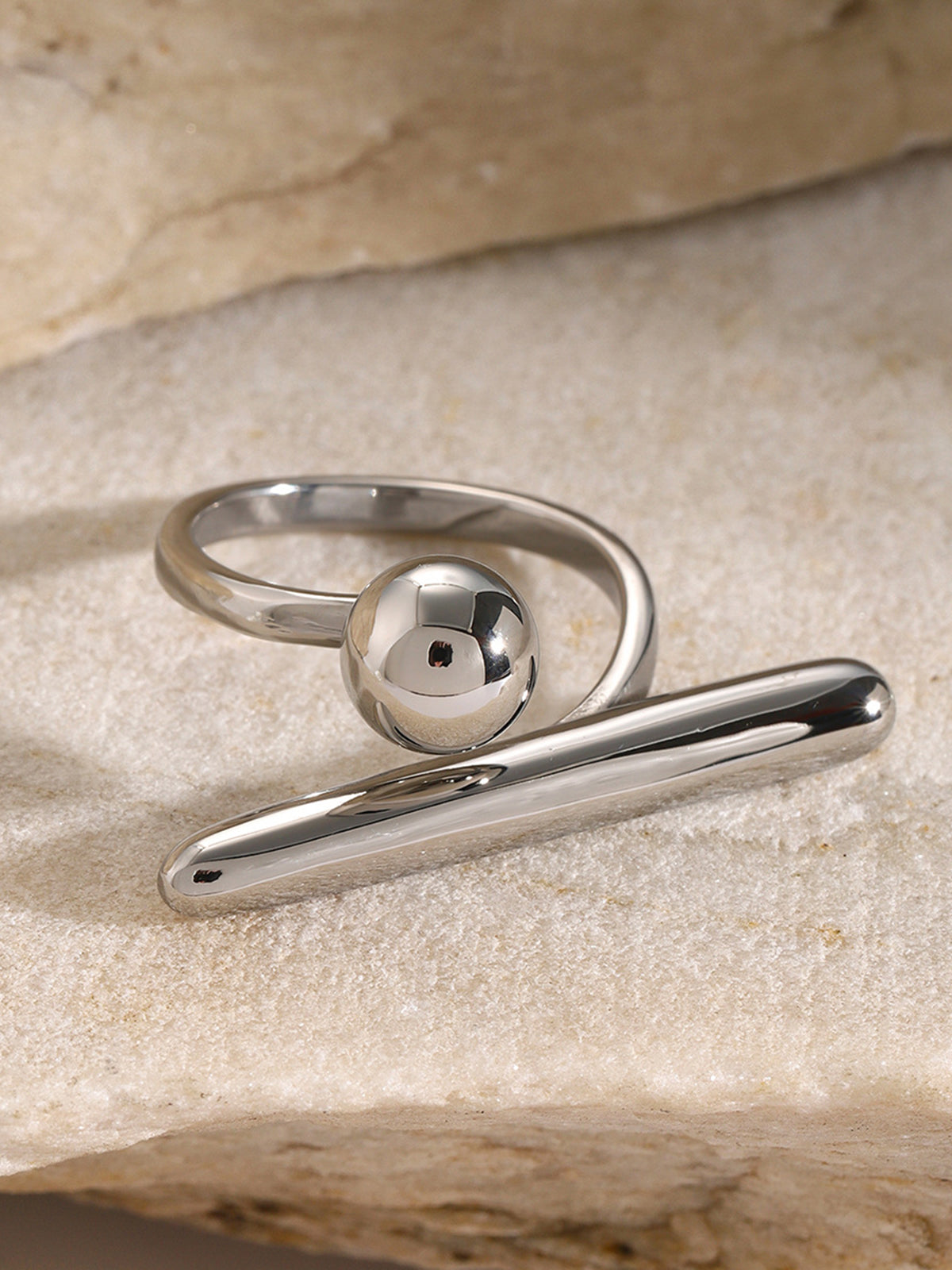 Maximilian | Unregelmäßiger Minimalistischer Offener Ring