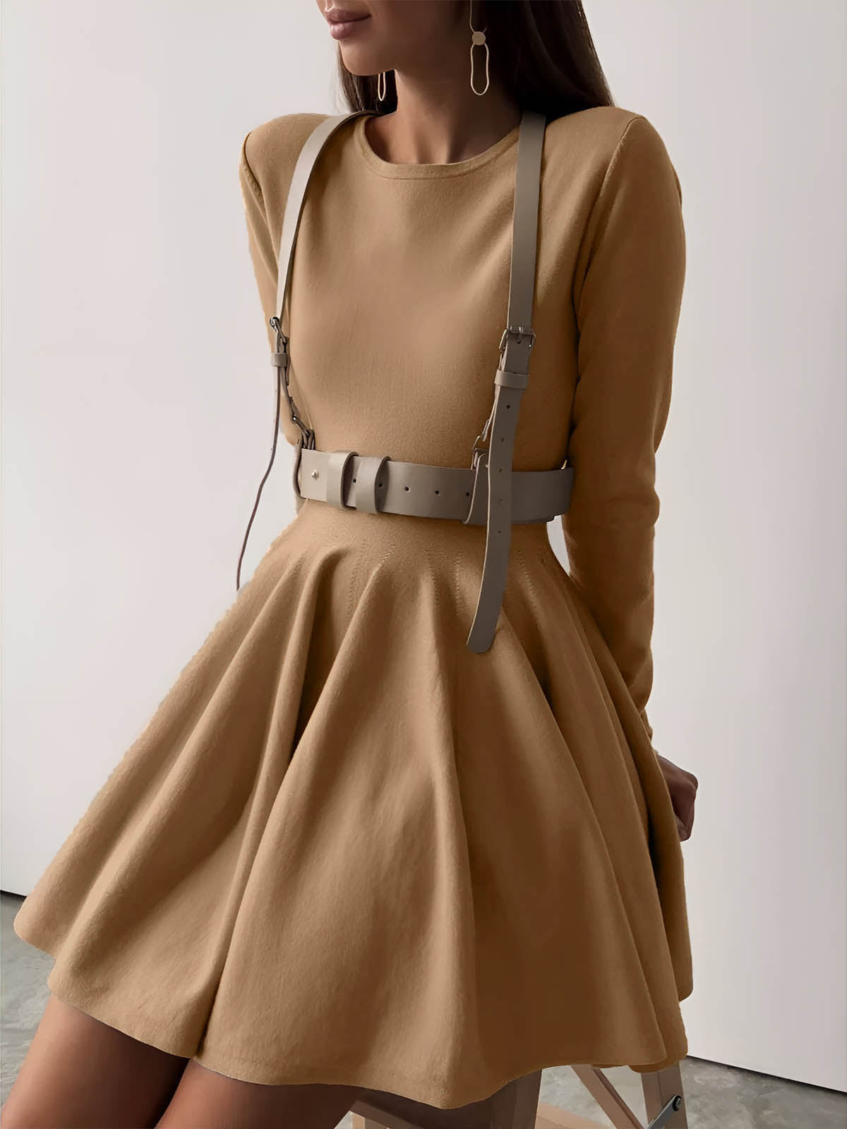 Clara | Elegantes Faltenkleid aus Strick