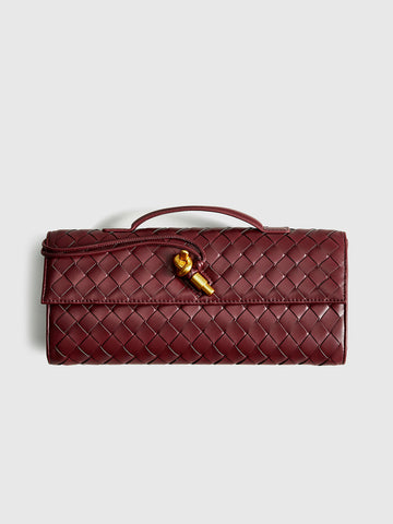 Clara | Zwei-Wege Woven Flap Clutch Schultertasche