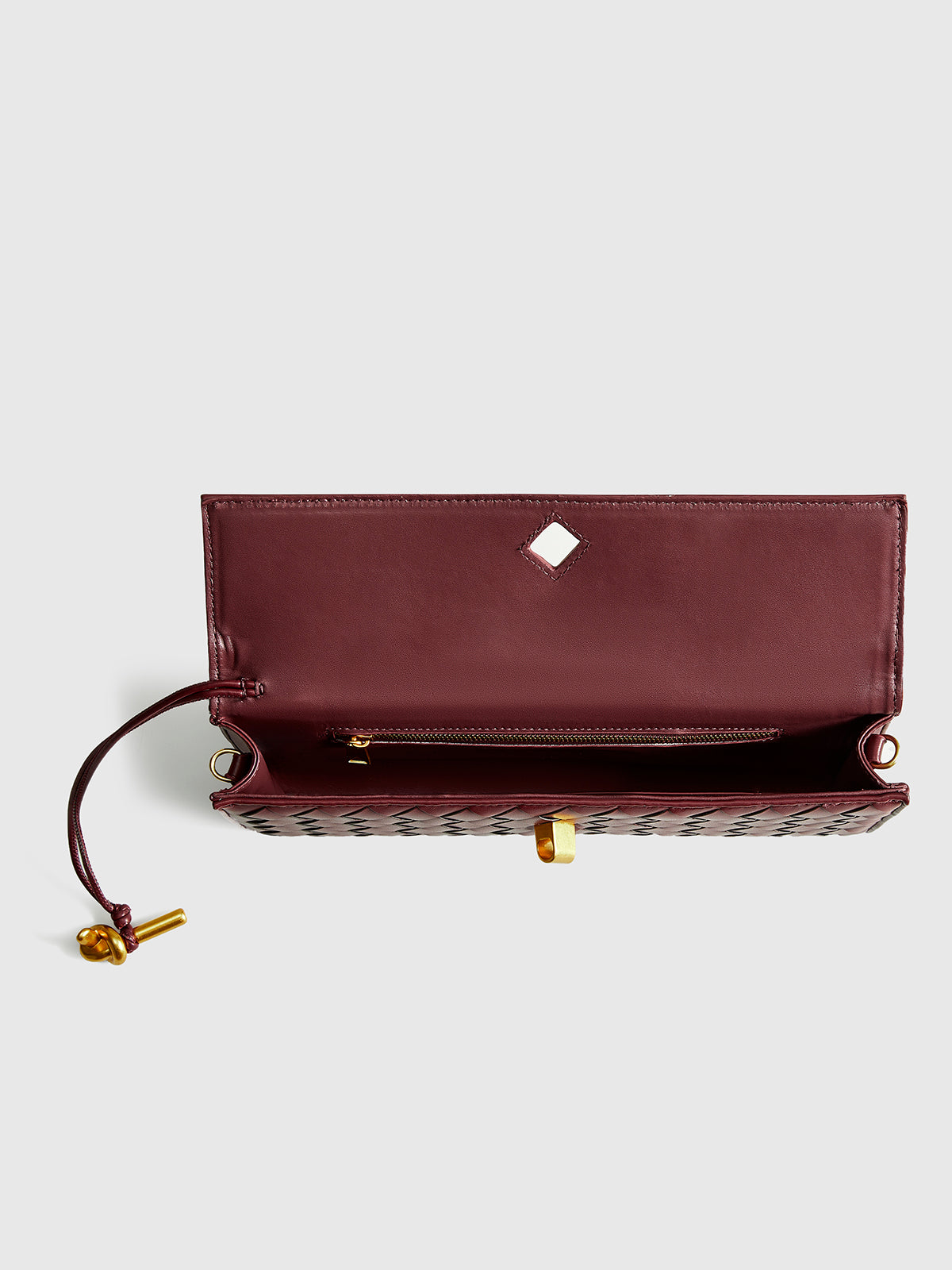 Clara | Zwei-Wege Woven Flap Clutch Schultertasche