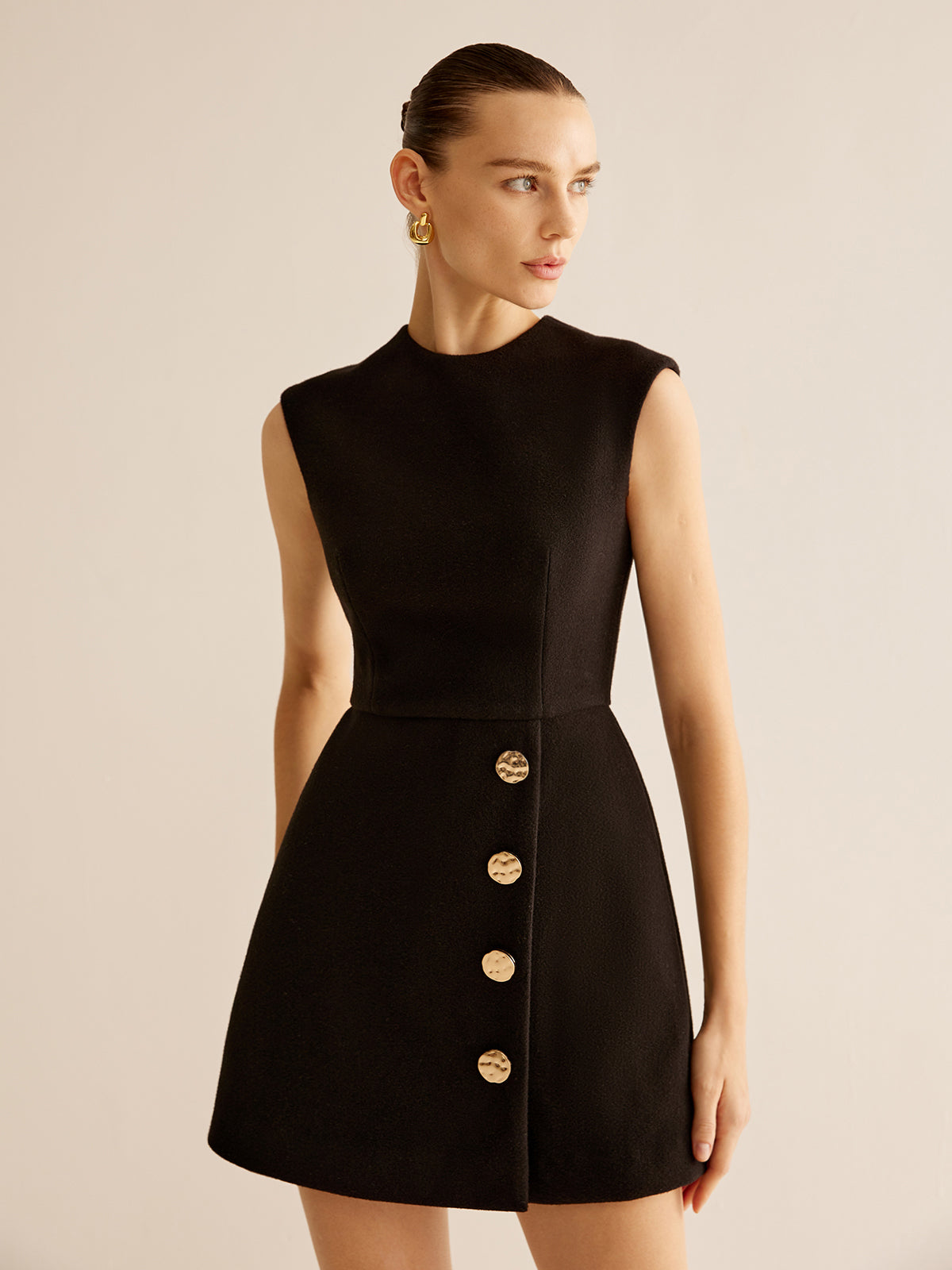 Clara | Metall-Detail Zipper Tank Kleid