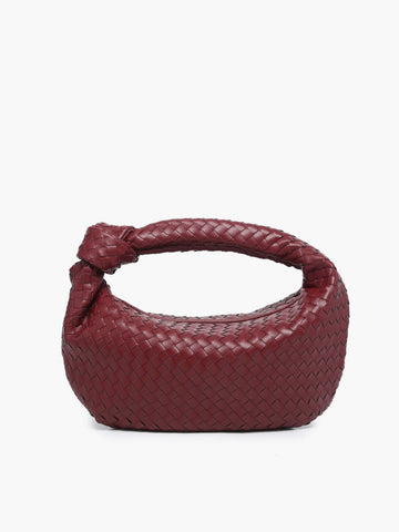 Leonie | Knotenverzierte Croissant Schultertasche