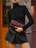 Clara | Zwei-Wege Woven Flap Clutch Schultertasche