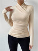 Lara | Elegantes T-Shirt mit Crossover-Kragen