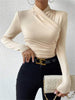 Lara | Elegantes T-Shirt mit Crossover-Kragen