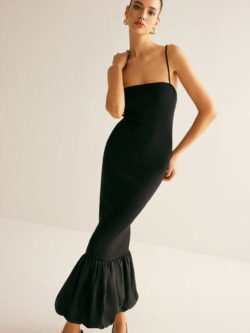 Clara | Elegantes Jersey Slim Cami Bubble Kleid