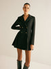 Anna | Faltenwurf Blazer-Kleid mit Schulterpolstern