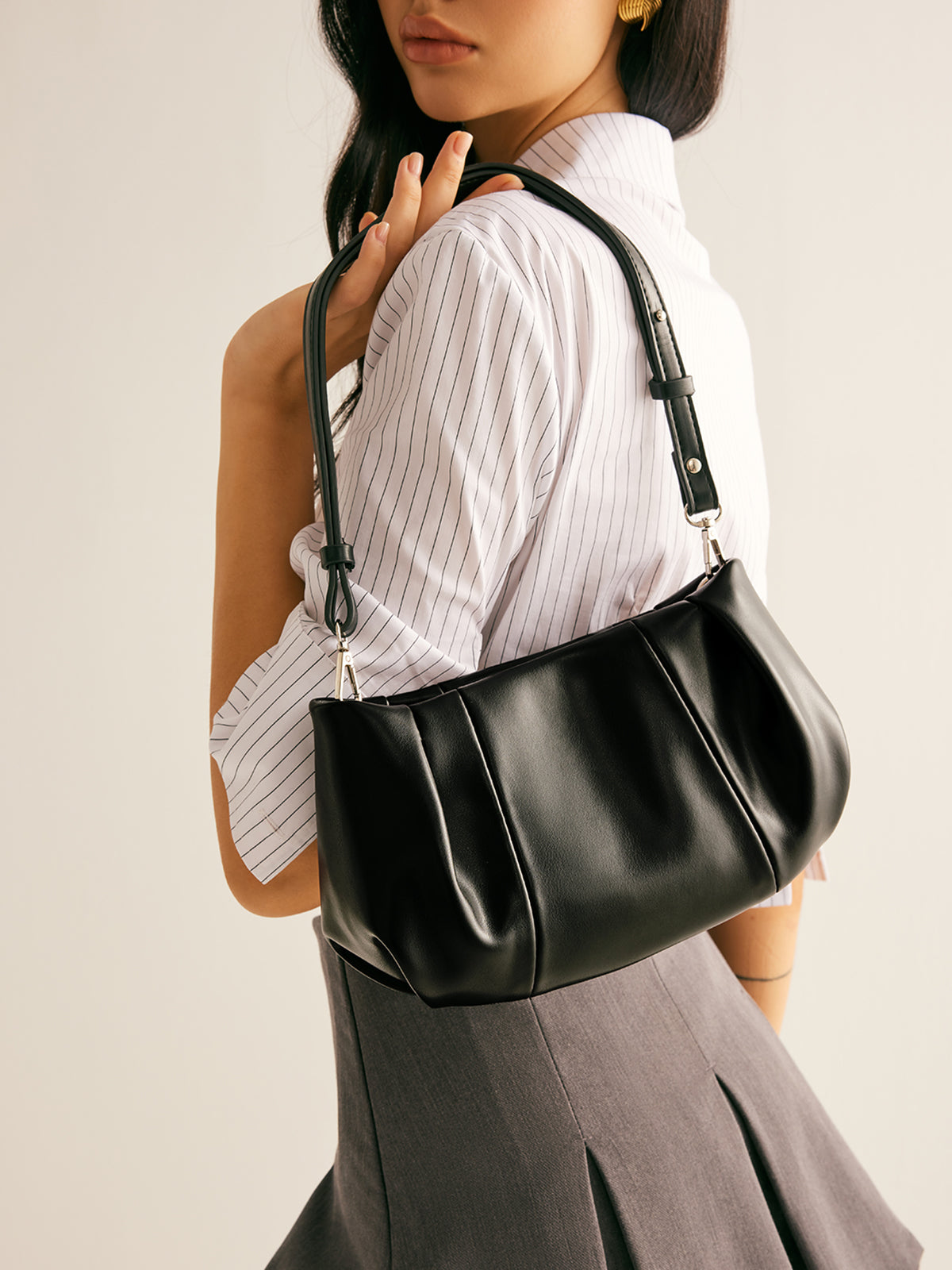 Sophie | Gefältelte Cloud Schultertasche