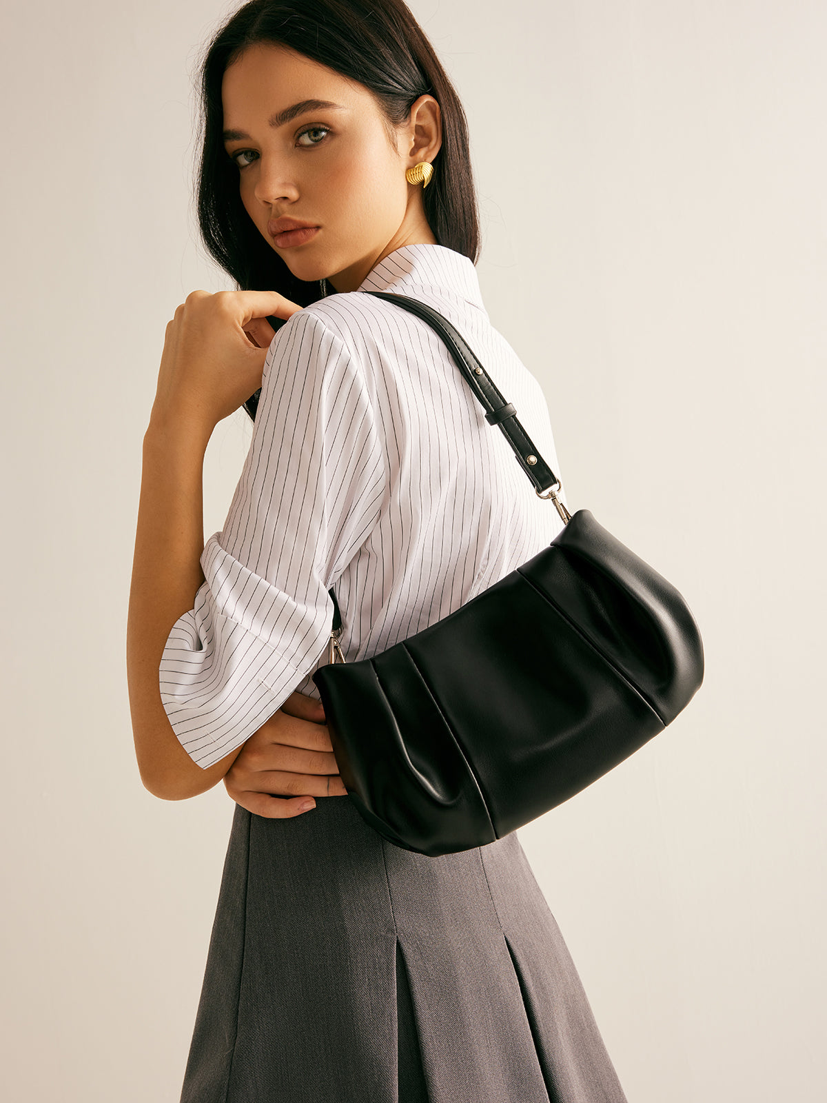 Sophie | Gefältelte Cloud Schultertasche