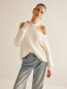 Schulterfreier Chic | Eleganter Kälteschulter-Pullover