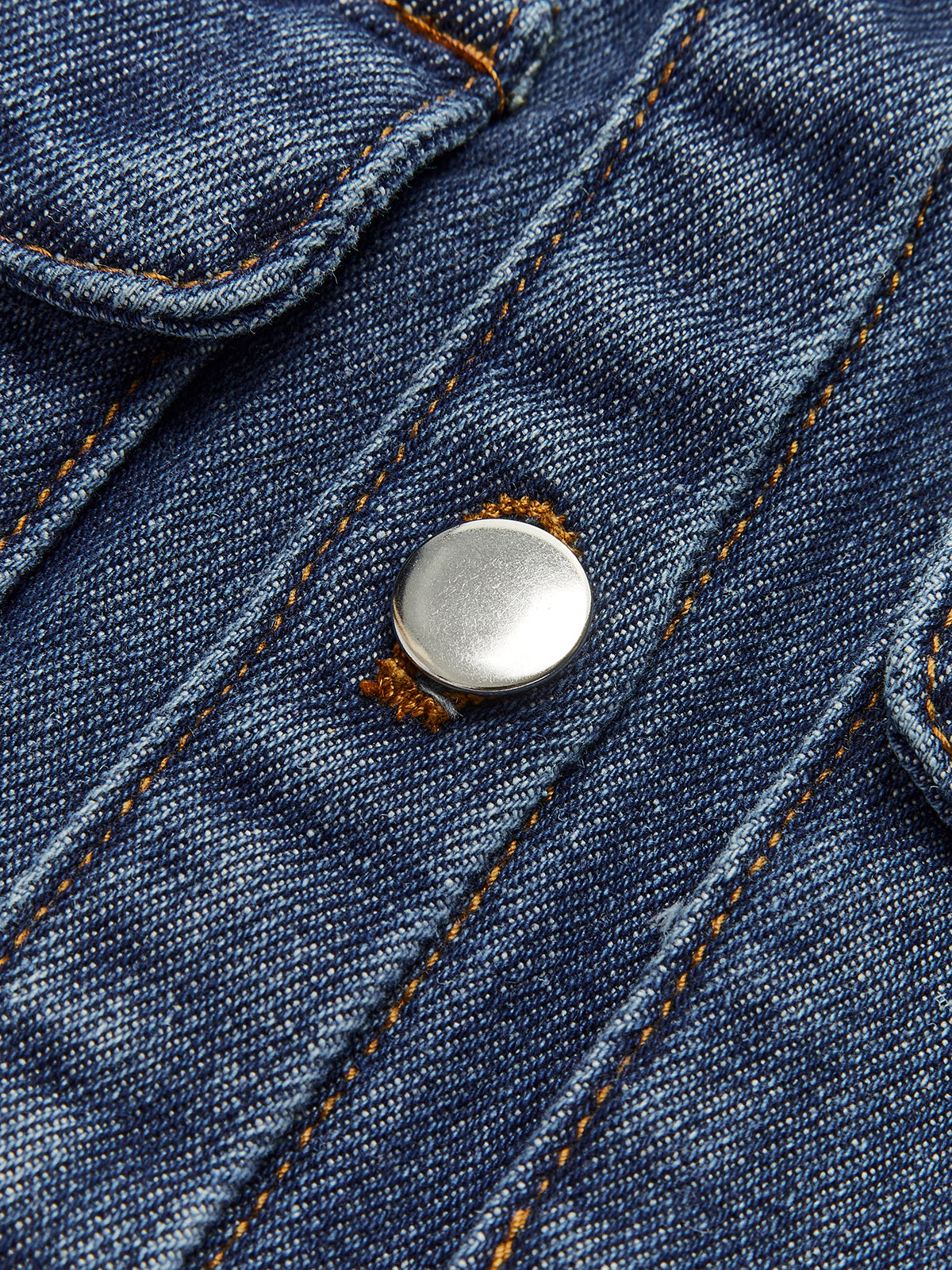 Max | Denim-Weste mit Taschen und Umlegekragen