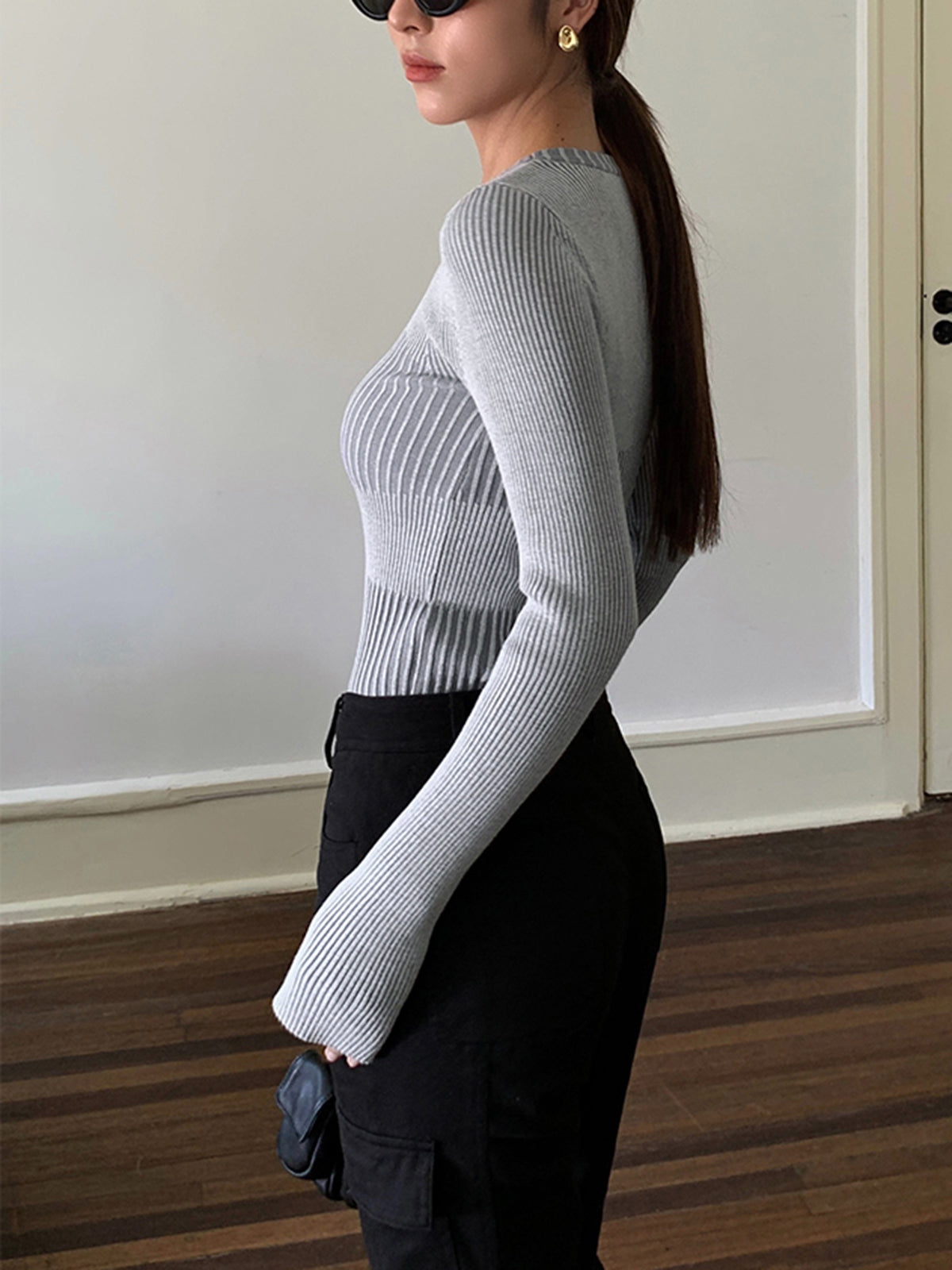Lena | Modisches Stricktop mit Farbblockdesign