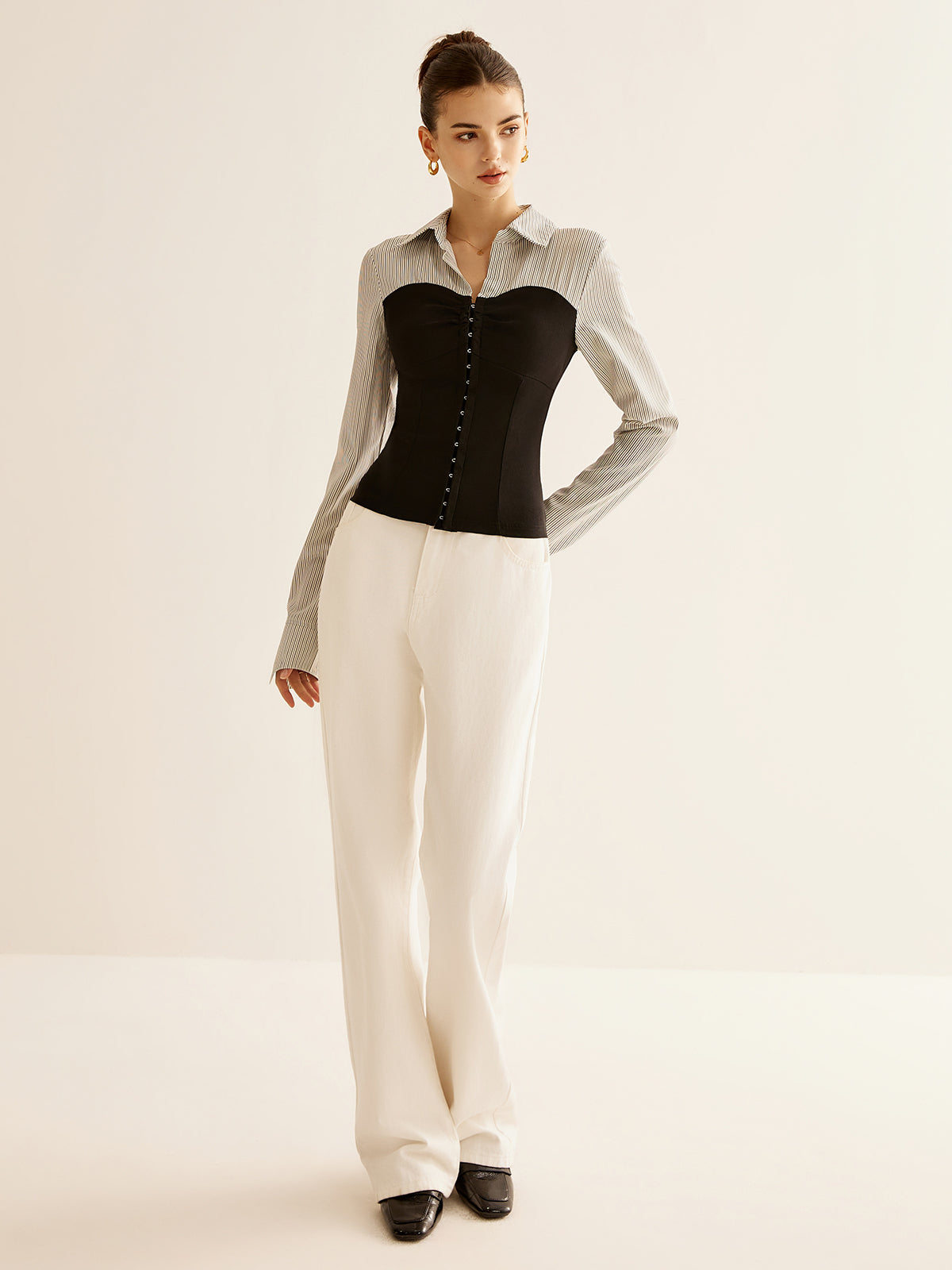 Emilia | Farbblock Polo Bluse