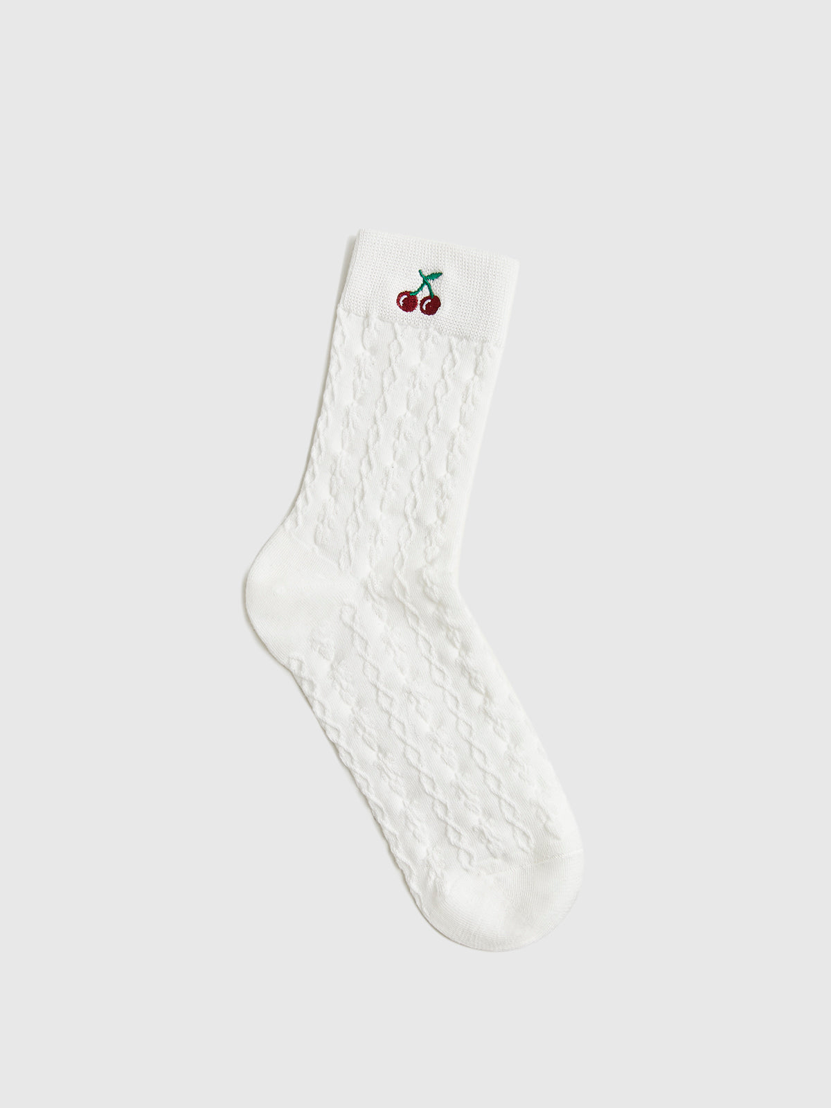 Lisa | Kirschen bestickte Twist-Socken