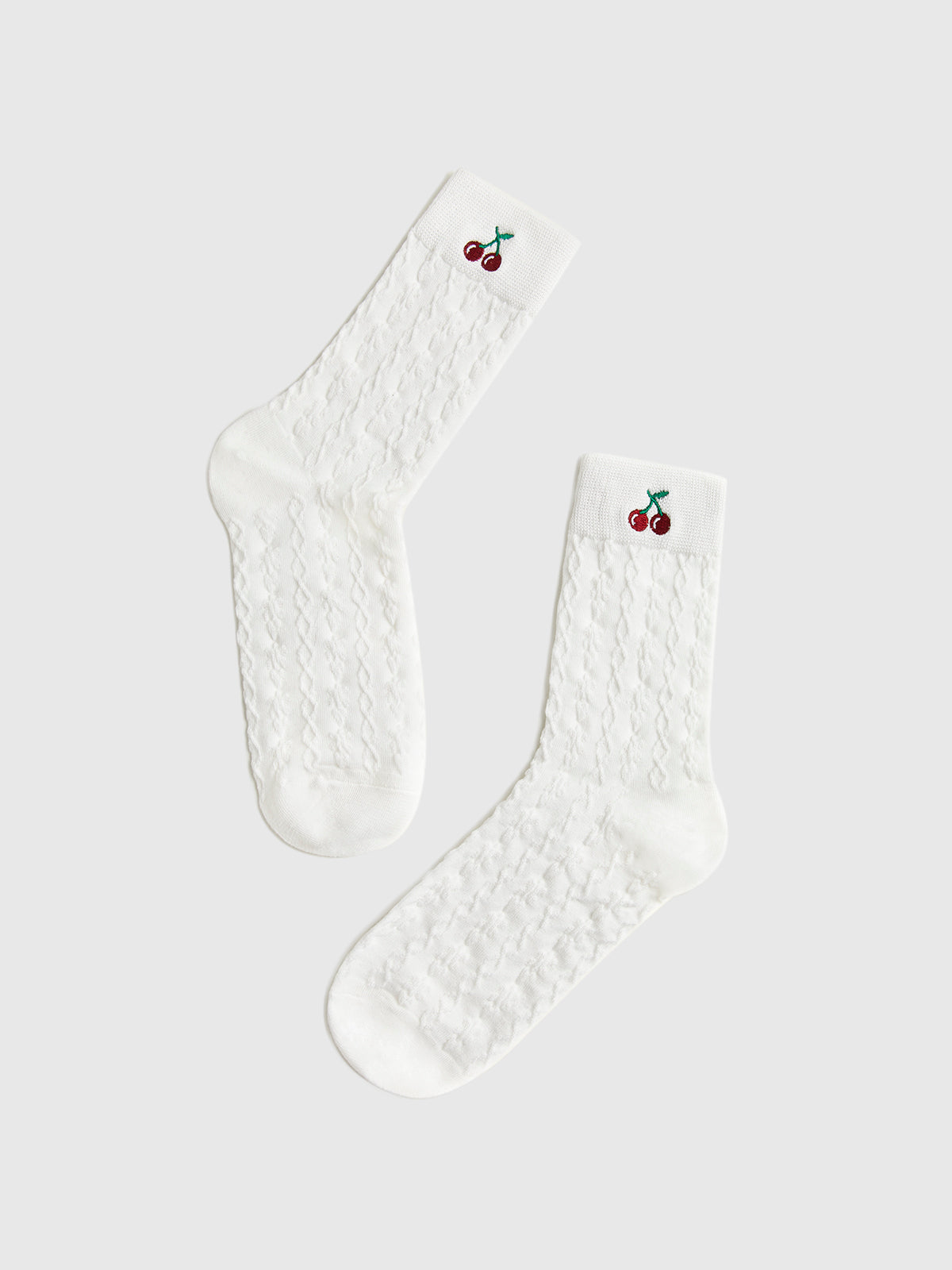 Lisa | Kirschen bestickte Twist-Socken