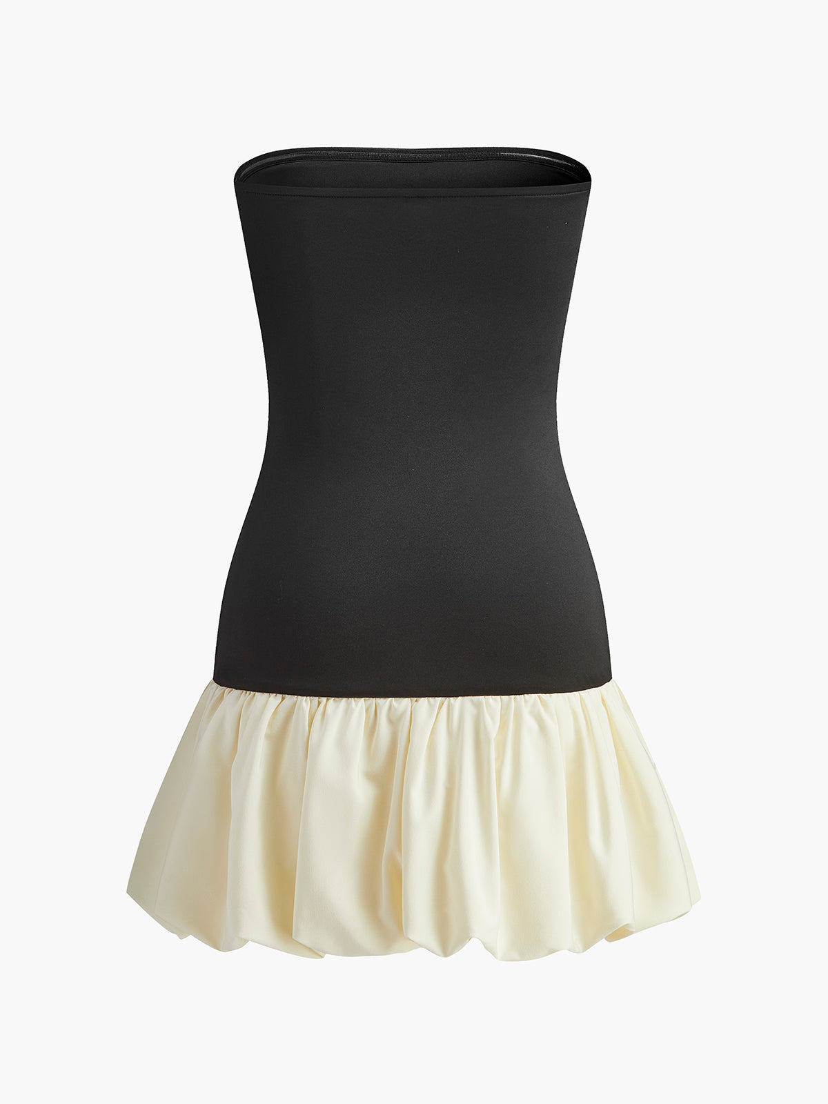 Sophie | Zweifarbige Tube Kleid mit Taillenbund