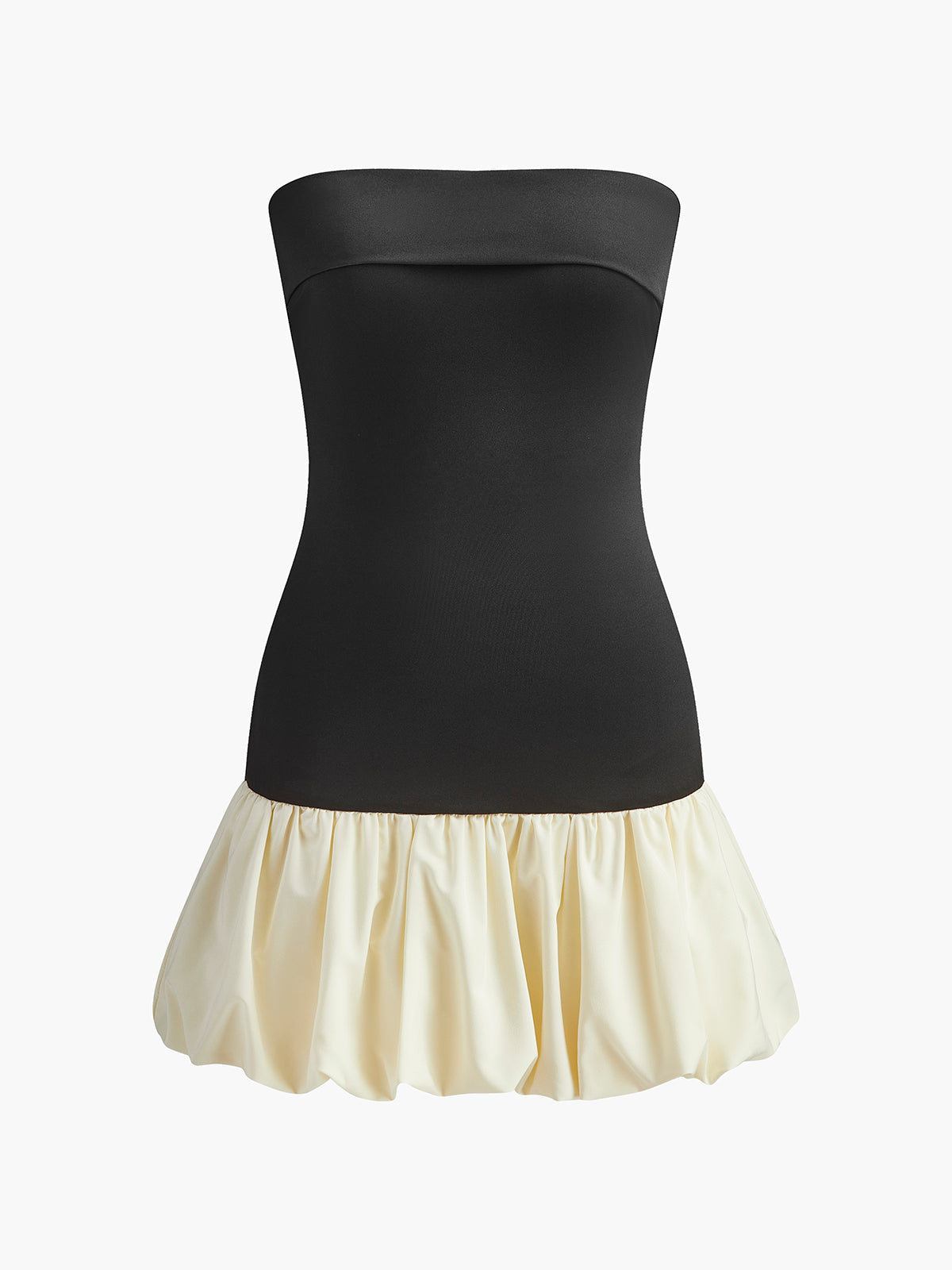 Sophie | Zweifarbige Tube Kleid mit Taillenbund