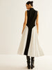 Anna | Ärmelloses Faltenkleid im Colorblock-Stil