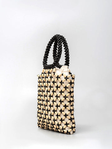 Emma | Stilvolle Holzperlen Handtasche