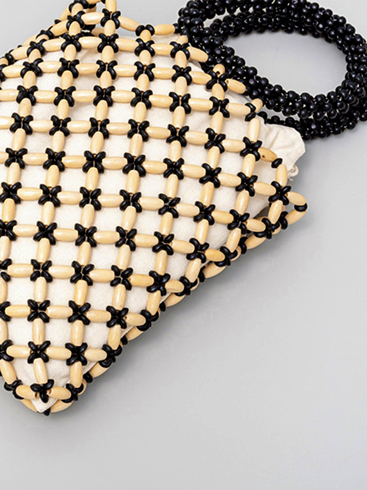 Emma | Stilvolle Holzperlen Handtasche
