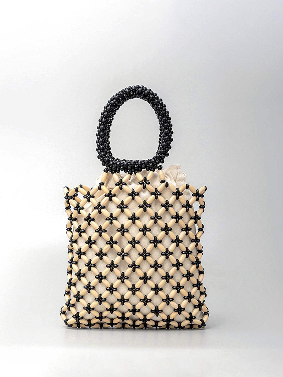 Emma | Stilvolle Holzperlen Handtasche