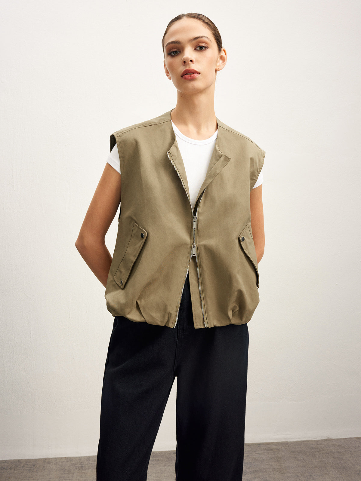 Max | Lässige Weste mit Doppelreißverschluss