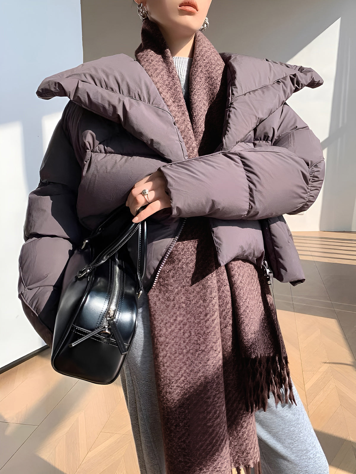 Clara | Eleganter Utility Schal mit Fransen