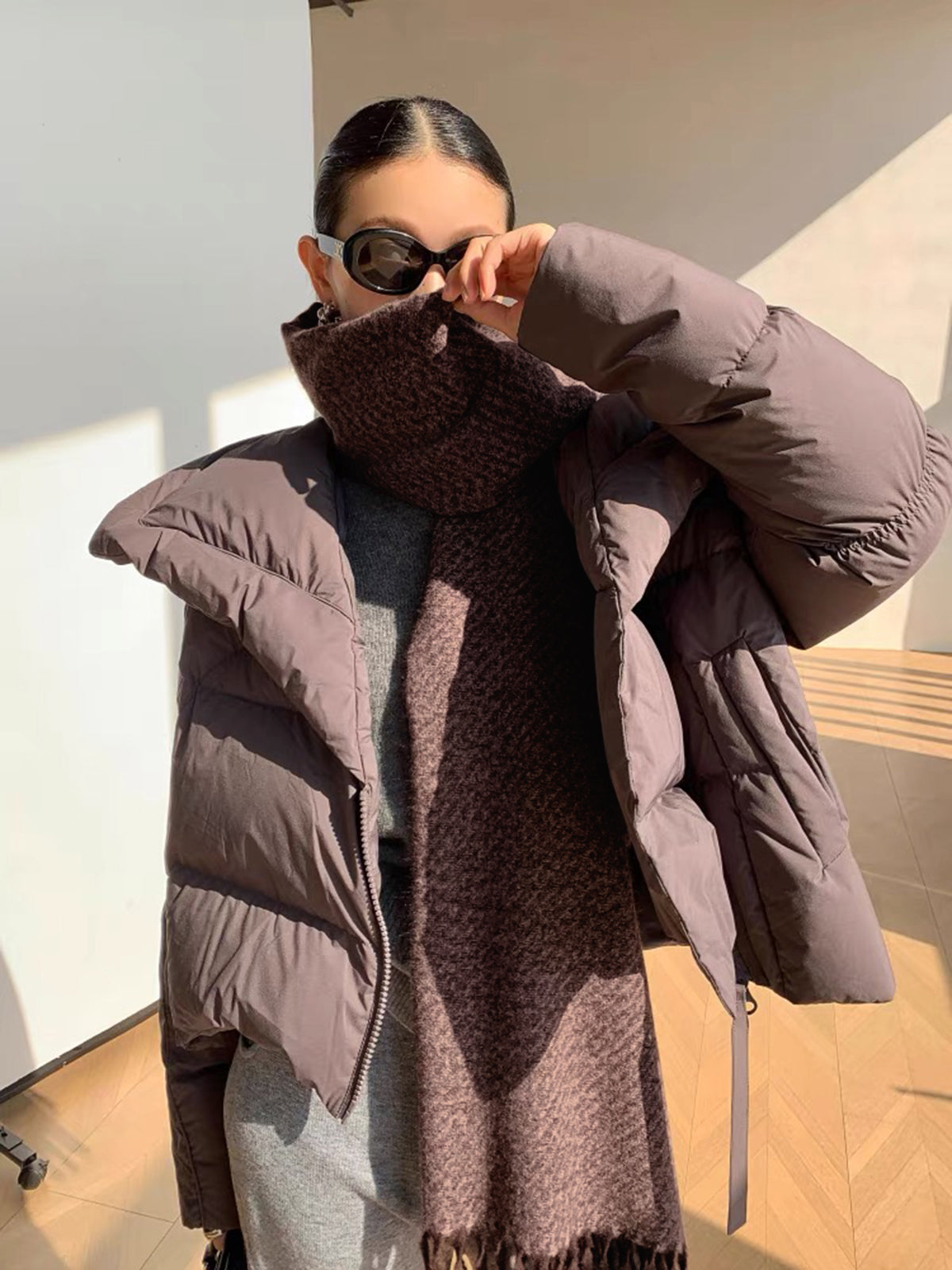 Clara | Eleganter Utility Schal mit Fransen