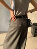 Mia | Hochtaillierte Faltenhose ohne Gürtel