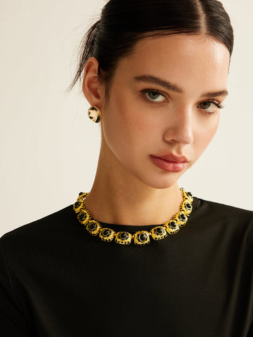 Clara | Vintage Emaille Halskette