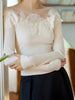 Anna | Florales, geripptes Slim T-Shirt