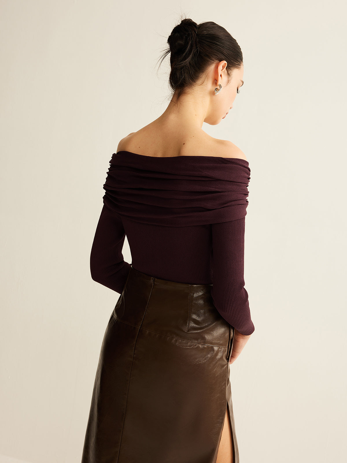 Emilia | Elegantes Raffungstrickoberteil