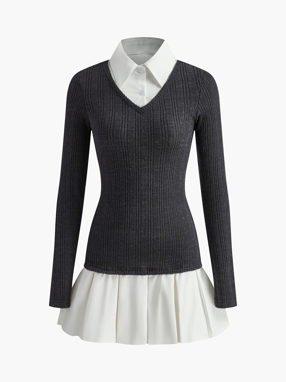 Clara | Color Block Panel Knit Dress