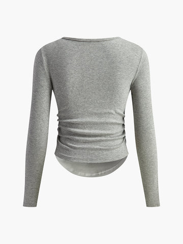 Lisa | 2-in-1 Baumwoll-Plissee-Zipper-Top