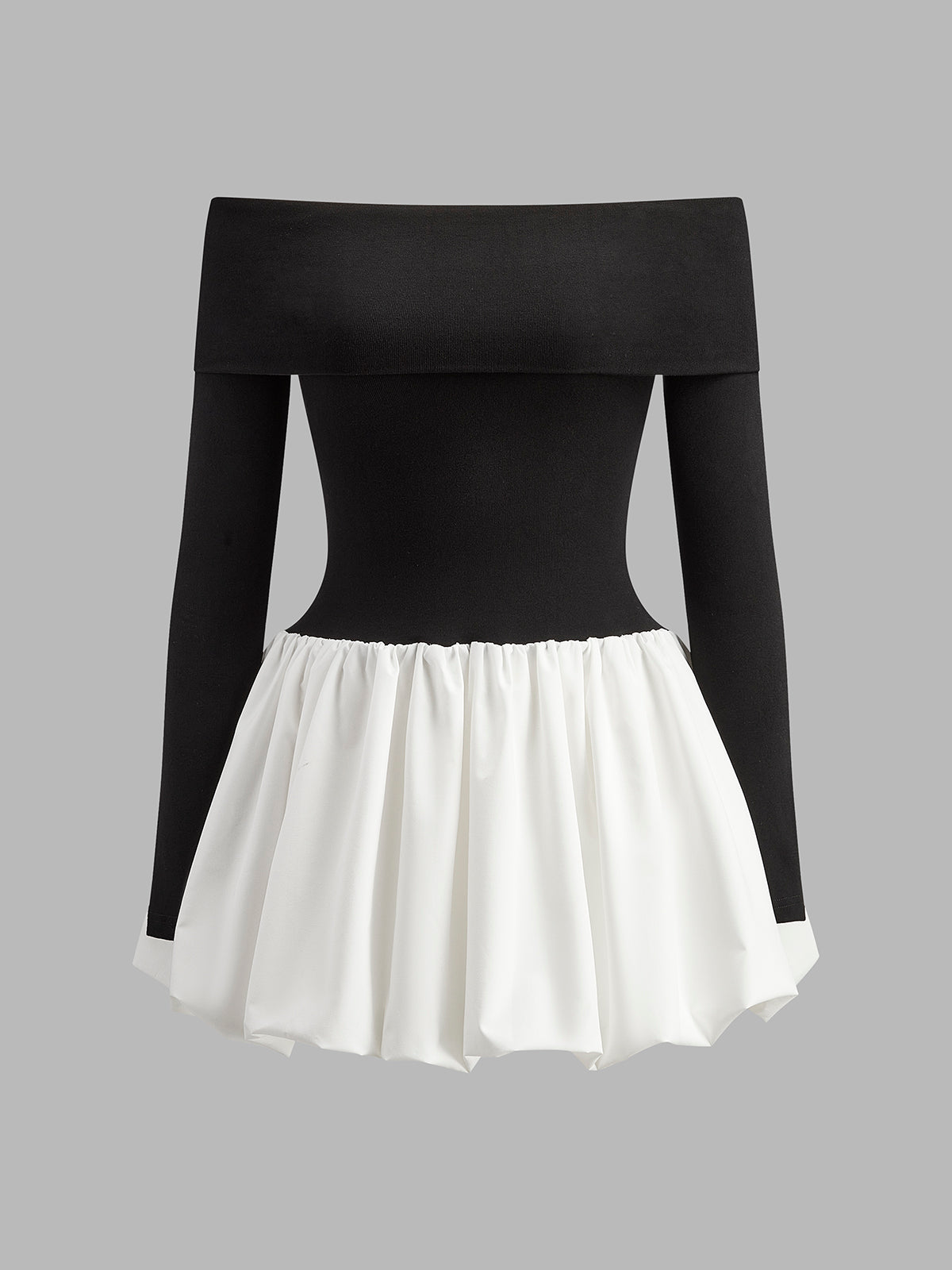 Leni Kleid | Modisches Off-Shoulder Bubble Kleid