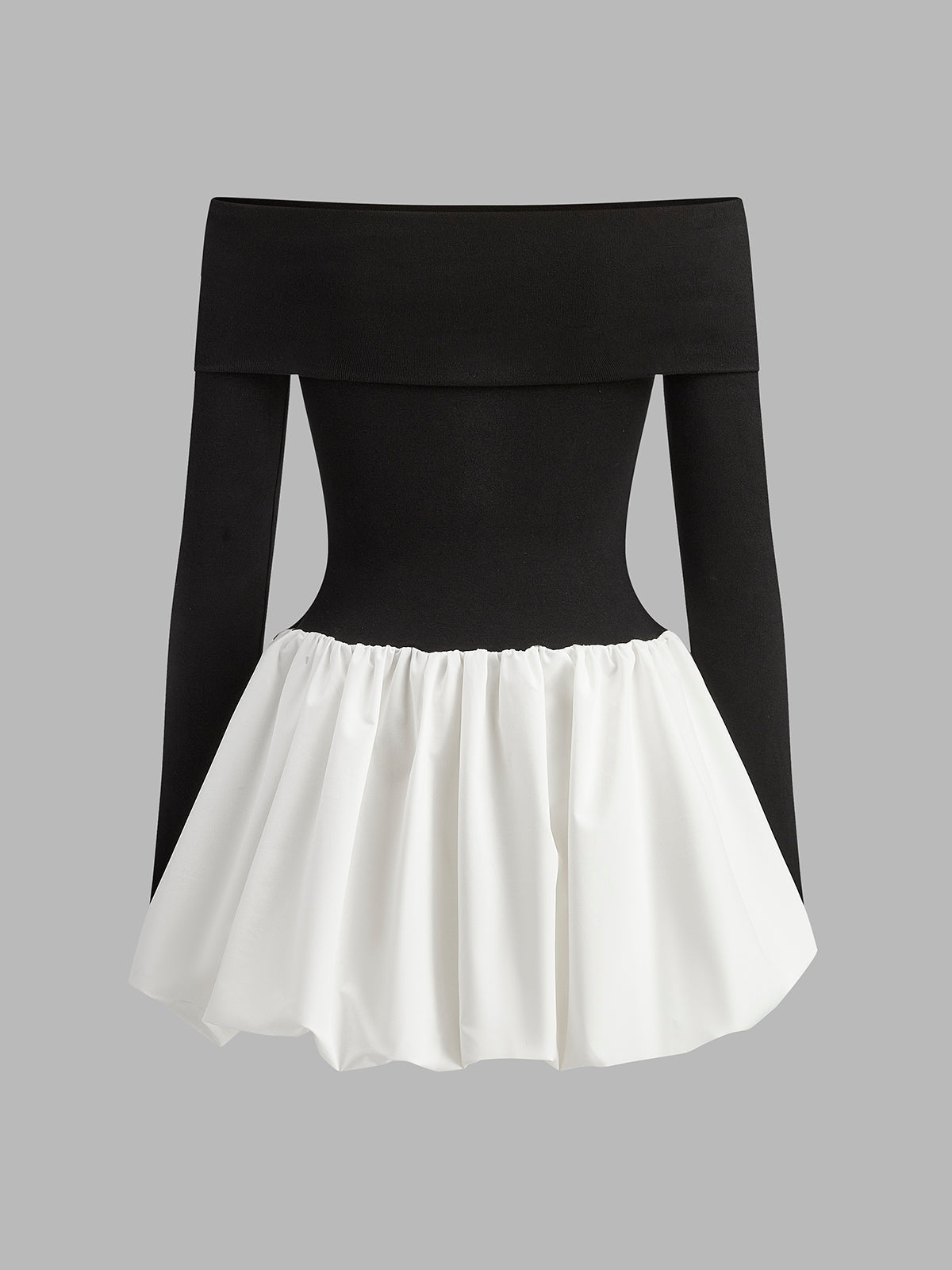 Leni Kleid | Modisches Off-Shoulder Bubble Kleid