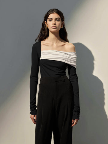 Clara | Elegantes Schulterfreies Slim Top