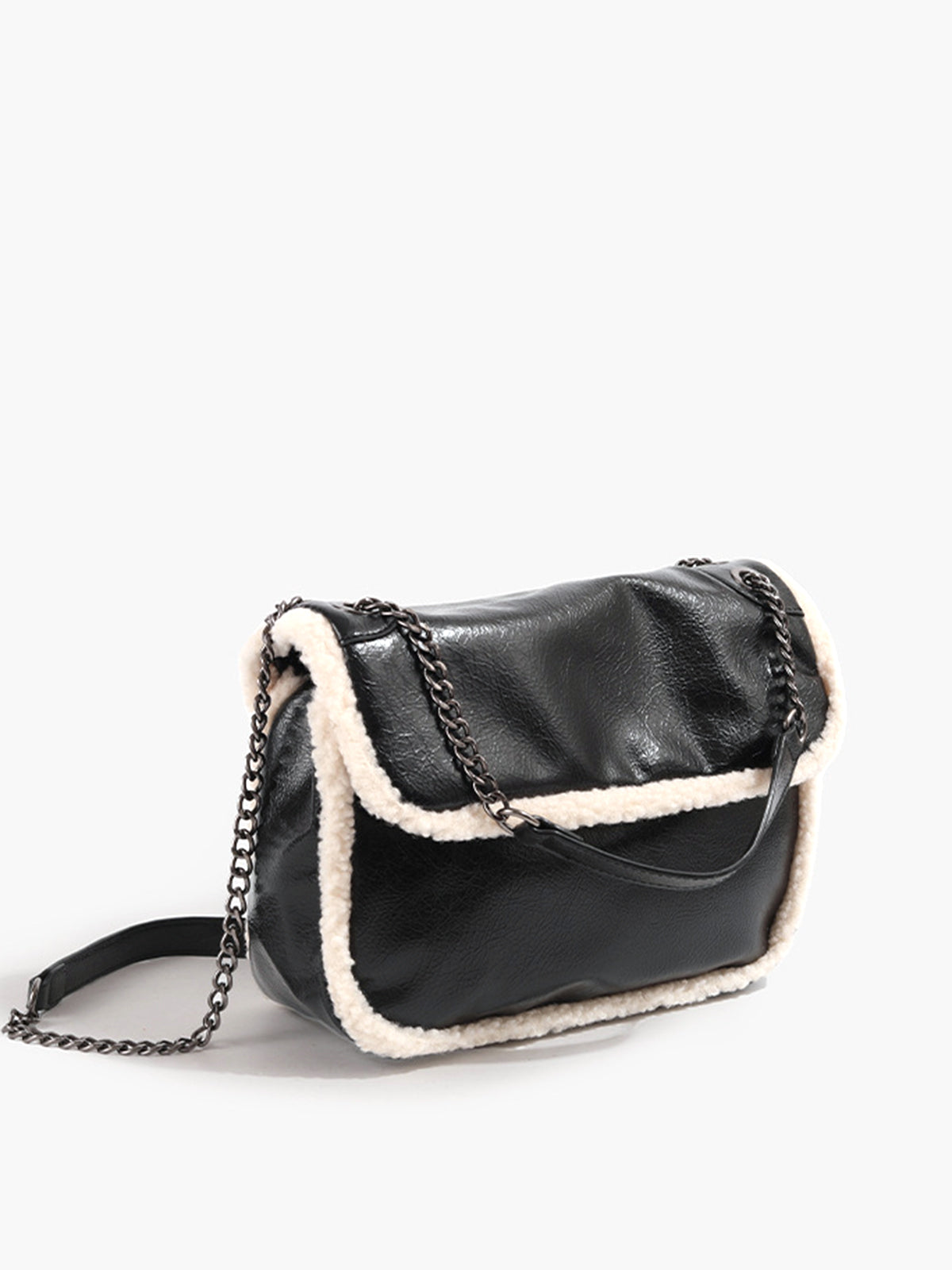 Clara | Schultertasche aus strukturiertem Fleece