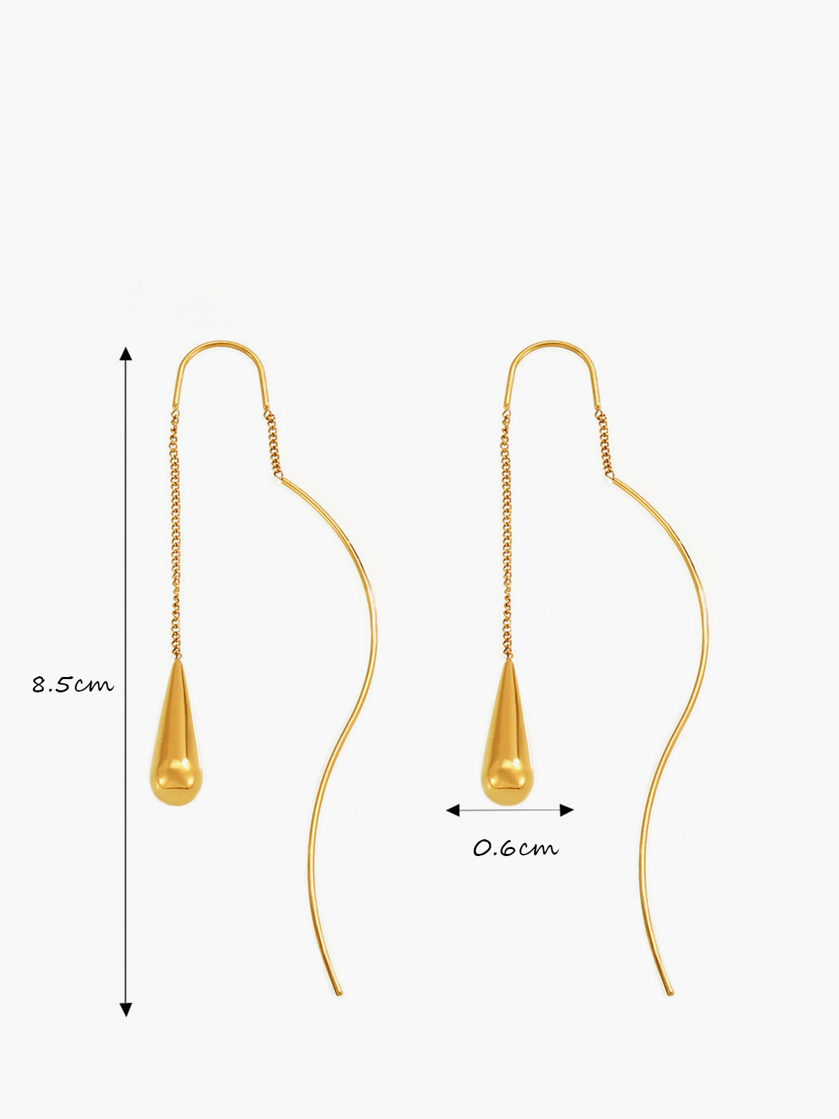 Laura | Glitzernde Wassertropfen Quasten Ohrringe