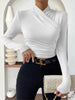 Lara | Elegantes T-Shirt mit Crossover-Kragen
