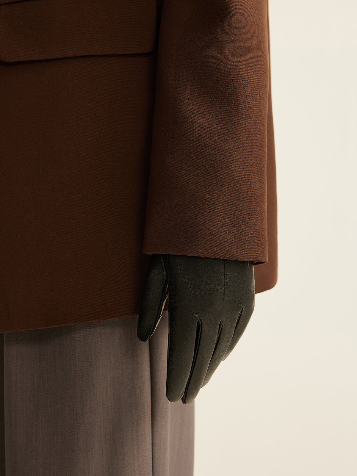 Max | Winddichte Fleecegefütterte Handschuhe aus Ziegenleder