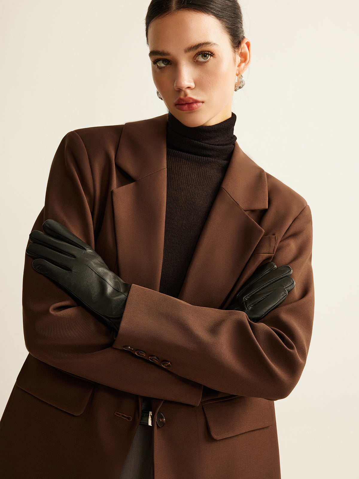 Max | Winddichte Fleecegefütterte Handschuhe aus Ziegenleder